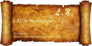Löb Meluzina névjegykártya